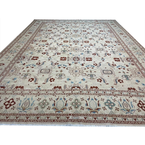 99 - FINE SOUMAC CARPET, 363cm x 288cm.