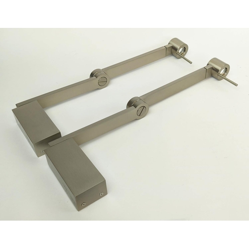 304 - CONTARDI MANHATTAN WALL LAMPS, a pair, by Altogether, 15cm W x 52cm D at largest. (2)