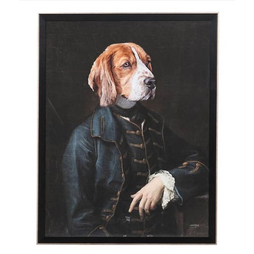 397 - PORTRAIT OF LORD BARKER, framed and glazed, 106cm x 82cm.