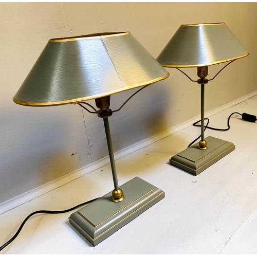 266 - BOUILLOTTE STYLE TABLE LAMPS, a pair, 42cm x 31cm x 20cm.