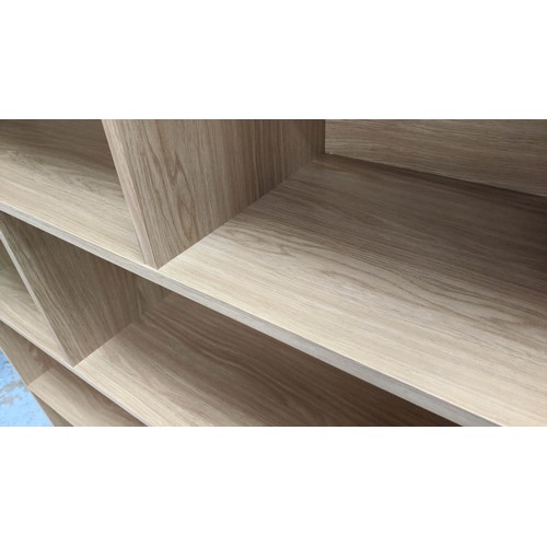 424 - MADE.COM BOOKCASE, 109cm x 29.5cm x 179cm, four shelves.