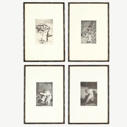 66 - AFTER FRANCISCO GOYA, four off set lithographs after the engraving, suite: Los Caprichos, ref Jean d... 