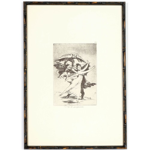 66 - AFTER FRANCISCO GOYA, four off set lithographs after the engraving, suite: Los Caprichos, ref Jean d... 