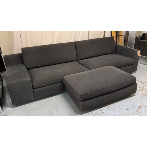 374 - CASSINA MISTER SOFA, by Phillippe Starck, 295cm x 105cm,  with a pouffe. (2)