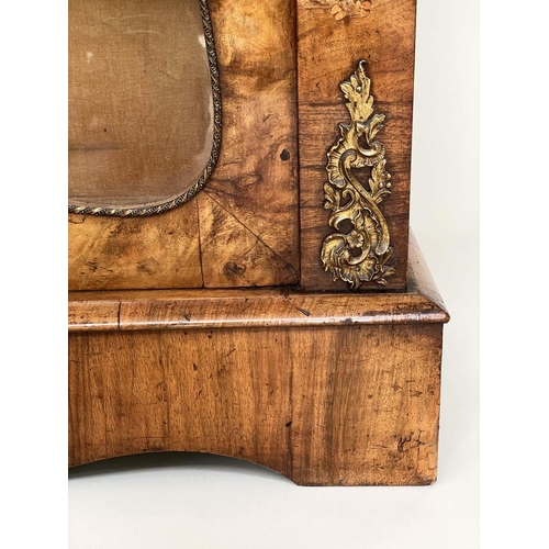 251 - MARQUETRY BOOKCASE, Victorian burr walnut and ormolu mounted with glazed panelled door enclosing she... 