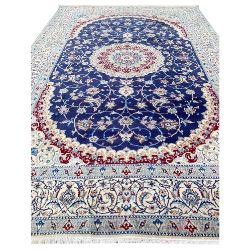 122 - FINE PART SILK NAIN CARPET, 265cm x 175cm.