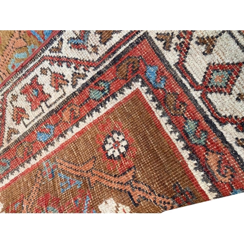 126 - ANTIQUE PERSIAN BAKSHAISH RUNNER, 390cm x 99cm.