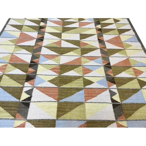 130 - CONTEMPORARY SWEDISH DESIGN KILIM, 302cm x 184cm.