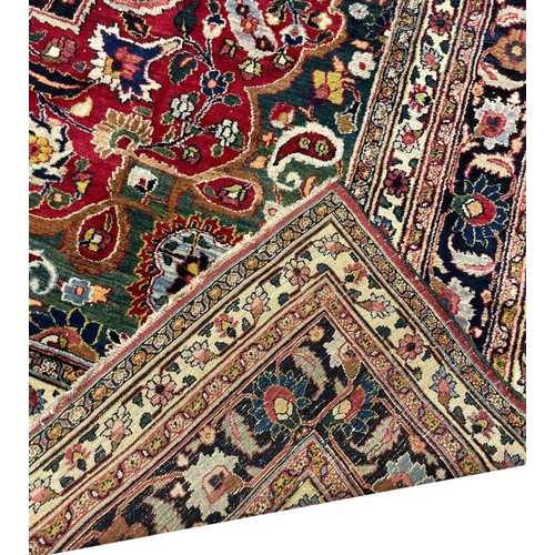 133 - ANTIQUE PERSIAN CARPET, 337cm x 267cm.