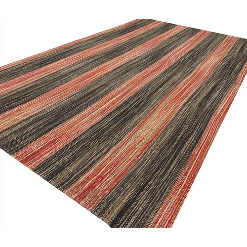 135 - VINTAGE PERSIAN MAZANDARAN FLATWEAVE CARPET, 395cm x 248cm.