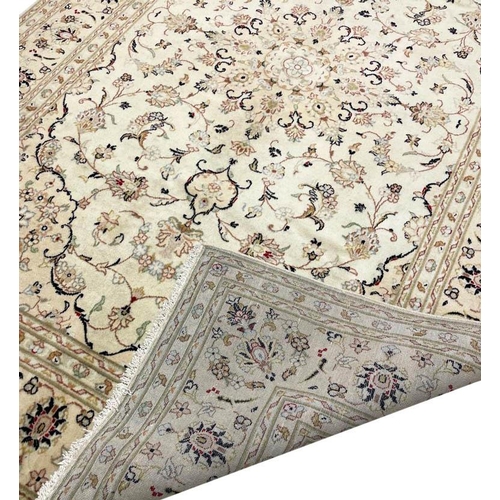 137 - FINE KURK KASHAN CARPET, 292cm x 190cm.