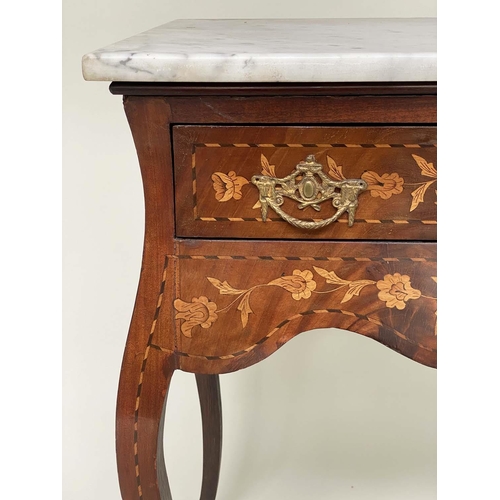 155 - DUTCH CONSOLE/SIDE TABLE, early 19th century Dutch mahogany and satinwood marquetry with frieze draw... 