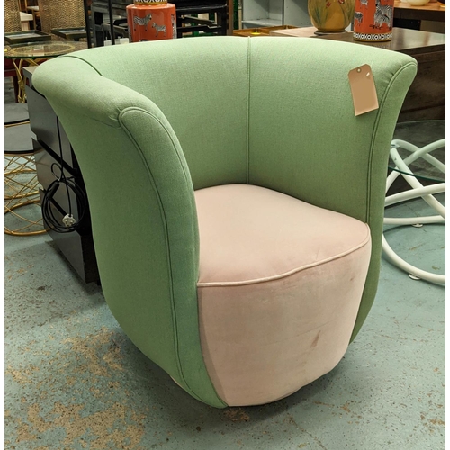 311 - ABBIE DE BUNSEN TULIP ARMCHAIR, 91cm x 93cm x 77cm.