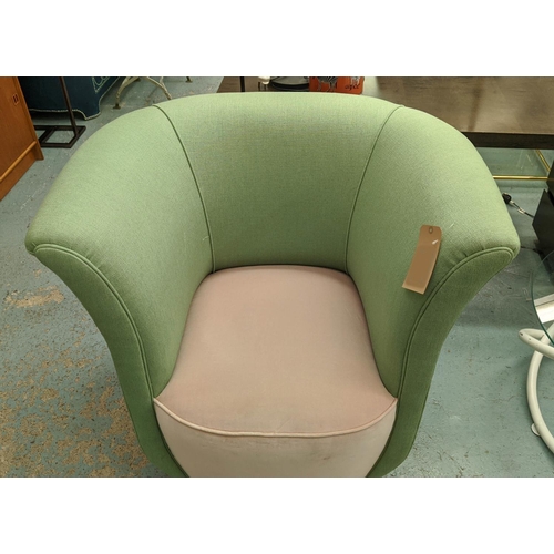 311 - ABBIE DE BUNSEN TULIP ARMCHAIR, 91cm x 93cm x 77cm.