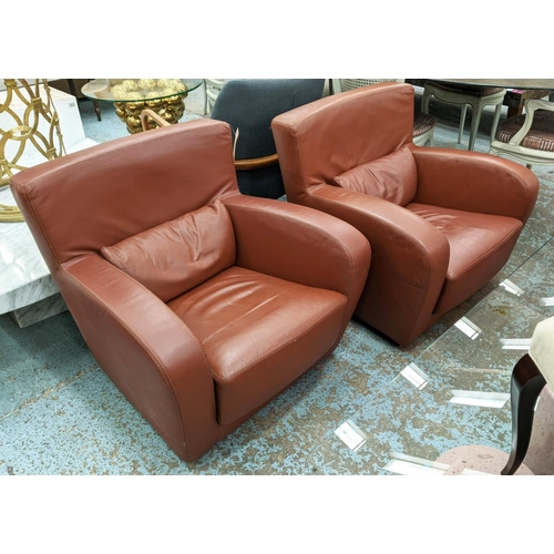 331 - LIGNE ROSET JONATHAN ARMCHAIRS, a pair, 70cm W approx. (2)