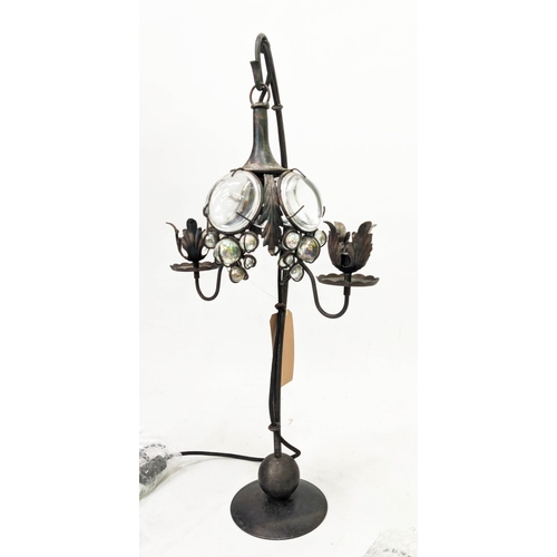 335 - ATTRIBUTED TO MARK BRAZIER JONES SERA TABLE LAMPS, 77cm H. (2)