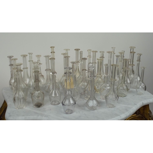 36 - GEORGIAN GLASS TODDY LIFTERS, a collection of forty various designs. (40)
