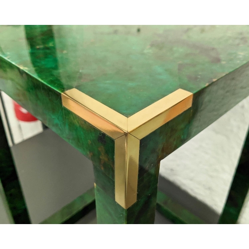 397 - PAOLO MOSCHINO SAVONA EMERALD BLOCK SIDE TABLE, 40.5cm x 41cm x 62cm.