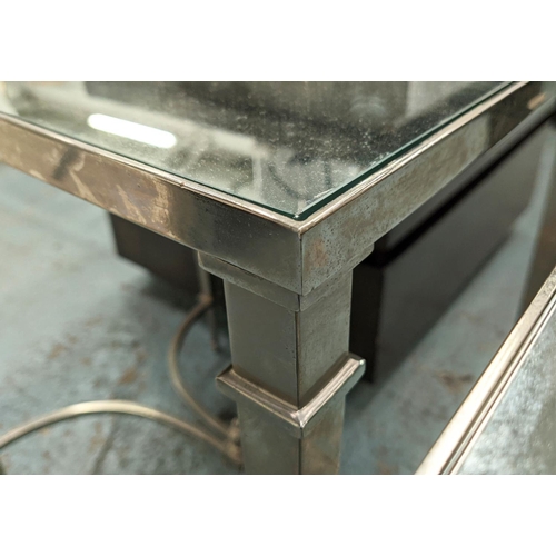398 - PAOLO MOSCHINO SOFIA RECTANGULAR SIDE TABLES, a pair, 49cm x 39cm x 56cm. (2)