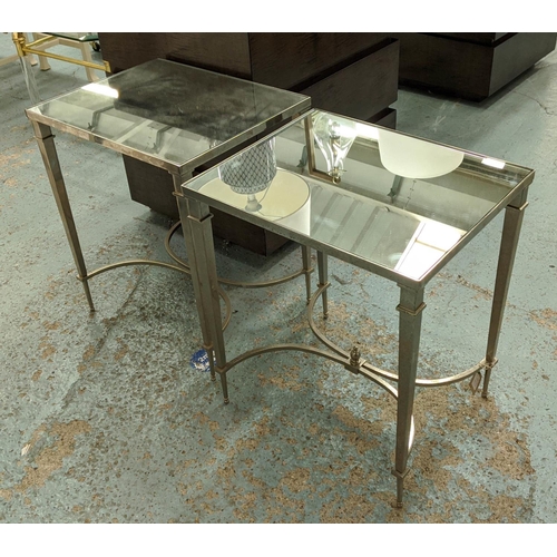 398 - PAOLO MOSCHINO SOFIA RECTANGULAR SIDE TABLES, a pair, 49cm x 39cm x 56cm. (2)