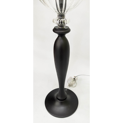 412 - LES HERITIERS WITH ROCHE BOBOIS FLOOR LAMPS, a pair, with shades 160cm H. (2)