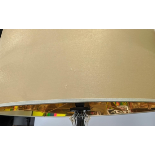 412 - LES HERITIERS WITH ROCHE BOBOIS FLOOR LAMPS, a pair, with shades 160cm H. (2)
