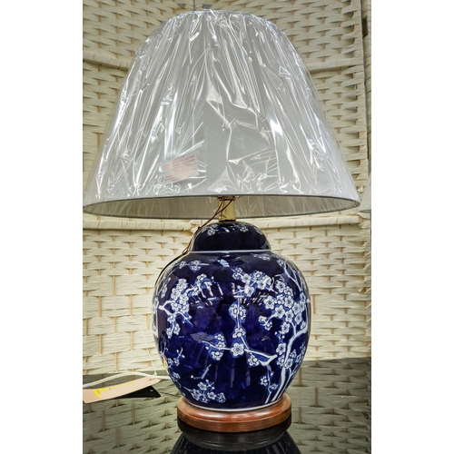 435 - LAUREN RALPH LAUREN HOME TABLE LAMPS, a pair, ceramic, 58cm H, with shades.