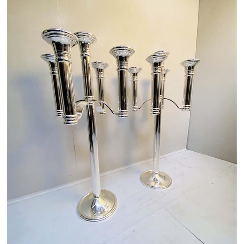 570 - FINK CANDELABRA, a pair, each with four arms, 86cm H. (2)