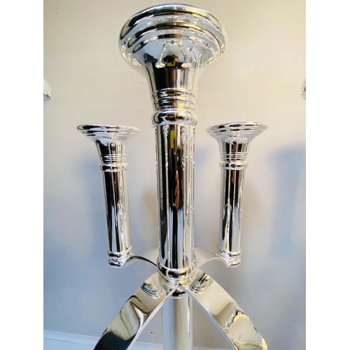 570 - FINK CANDELABRA, a pair, each with four arms, 86cm H. (2)