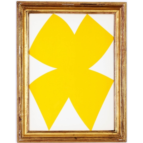 49 - ELLSWORTH KELLY, 'Yellow', original lithograph, printed by Maeght 1958, vintage French frame, 28cm x... 