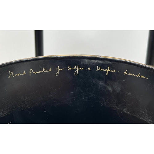 145 - GOLFAR & HUGHES TRAY TABLE, handpainted scene depicting The Nubian Giraffe by Jacques-Laurent Agasse... 