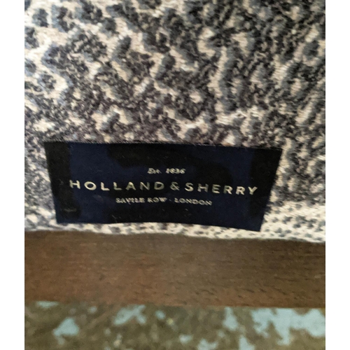 403 - HOLLAND & SHERRY ARMCHAIRS, a pair, 78cm x 88cm x 73cm, upholstered in 100% wool fabric by Holland &... 