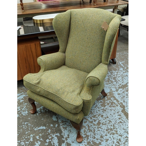 405 - HOLLAND & SHERRY ARMCHAIR, 76cm x 80cm x 100cm, upholstered in 100% wool fabric by Sequana for Holla... 