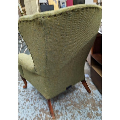 405 - HOLLAND & SHERRY ARMCHAIR, 76cm x 80cm x 100cm, upholstered in 100% wool fabric by Sequana for Holla... 