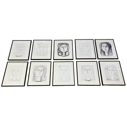 89 - PABLO PICASSO (1881-1973) 'Portraits of Francoise', a set of ten giclee prints, each edition 1 of 10... 
