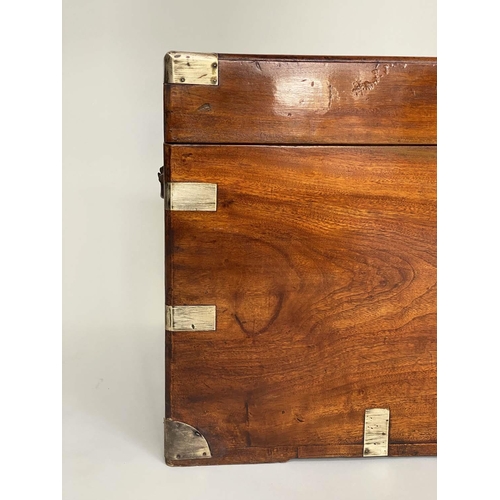173 - TRUNK, 19th century Chinese Export camphorwood and brass bound with carrying handles, 105cm W x 52cm... 