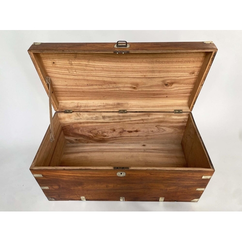 173 - TRUNK, 19th century Chinese Export camphorwood and brass bound with carrying handles, 105cm W x 52cm... 
