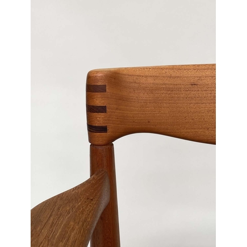 359 - BRAMIN DINING CHAIRS, by HW Klein, a set of eight, 53cm x 45cm x 75cm, Danish teak with woven seats,... 