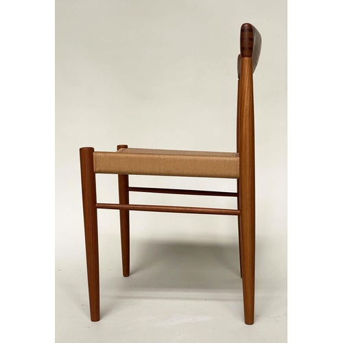 359 - BRAMIN DINING CHAIRS, by HW Klein, a set of eight, 53cm x 45cm x 75cm, Danish teak with woven seats,... 