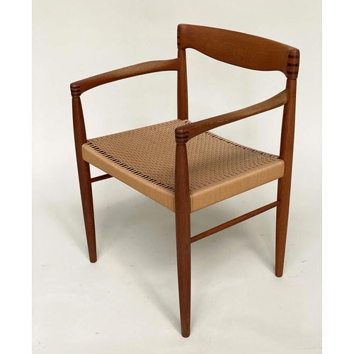 359 - BRAMIN DINING CHAIRS, by HW Klein, a set of eight, 53cm x 45cm x 75cm, Danish teak with woven seats,... 