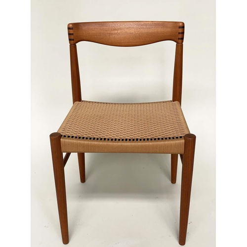 359 - BRAMIN DINING CHAIRS, by HW Klein, a set of eight, 53cm x 45cm x 75cm, Danish teak with woven seats,... 