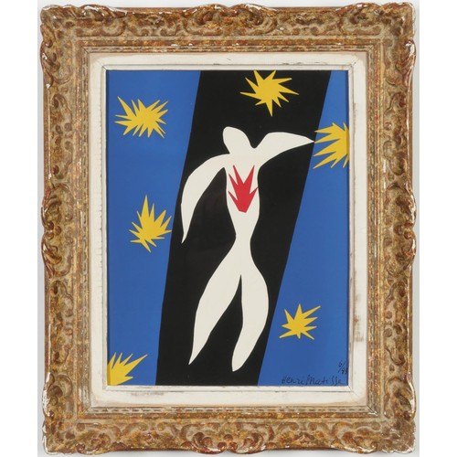 95 - HENRI MATISSE, The Fall of Lcarus, lithograph with pochoir 1945, signed in the plate, ref Duthuit 10... 