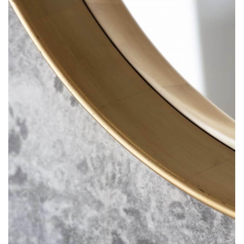 403 - CIRCULAR WALL MIRROR, contemporary design, deep gilt frame, 95cm diam x 9cm D.