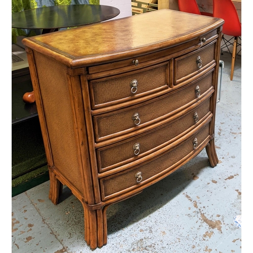 427 - CHEST OF DRAWERS, 50cm D x 87cm W x 90cm, Maitland Smith style.