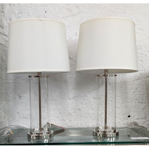 442 - LAUREN RALPH LAUREN HOME TABLE LAMPS, a pair, with shades, 70cm H. (2)