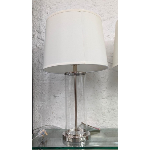 442 - LAUREN RALPH LAUREN HOME TABLE LAMPS, a pair, with shades, 70cm H. (2)