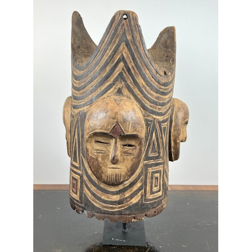 5 - FONG HELMET MASK, Gabon. 59cm H including stand.