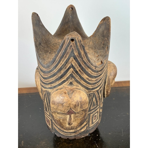 5 - FONG HELMET MASK, Gabon. 59cm H including stand.