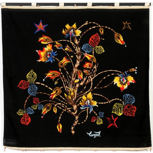 62 - JEAN LURCAT, Fleurs, signed in the plate, Silkscreen Tapestry, 117cm x 121cm. (Subject to ARR - see ... 