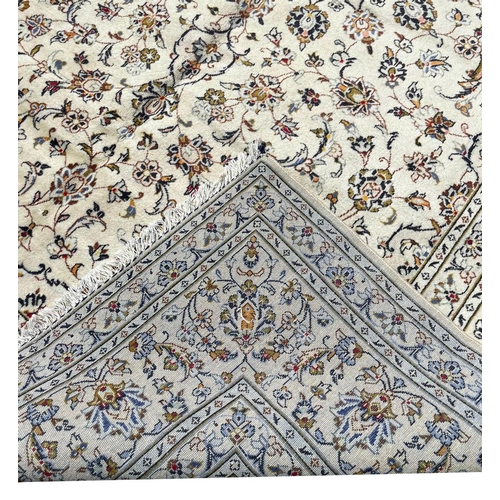 68 - FINE PERSIAN KURK KASHAN CARPET, 355cm x 250cm.